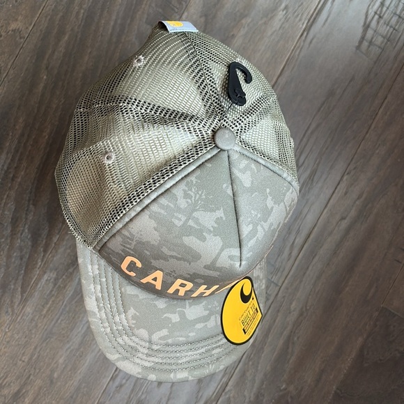 Carhartt Trucker Force Sweatband,Camo,logo graphic snapback cap,mesh panel,tree - Picture 7 of 10